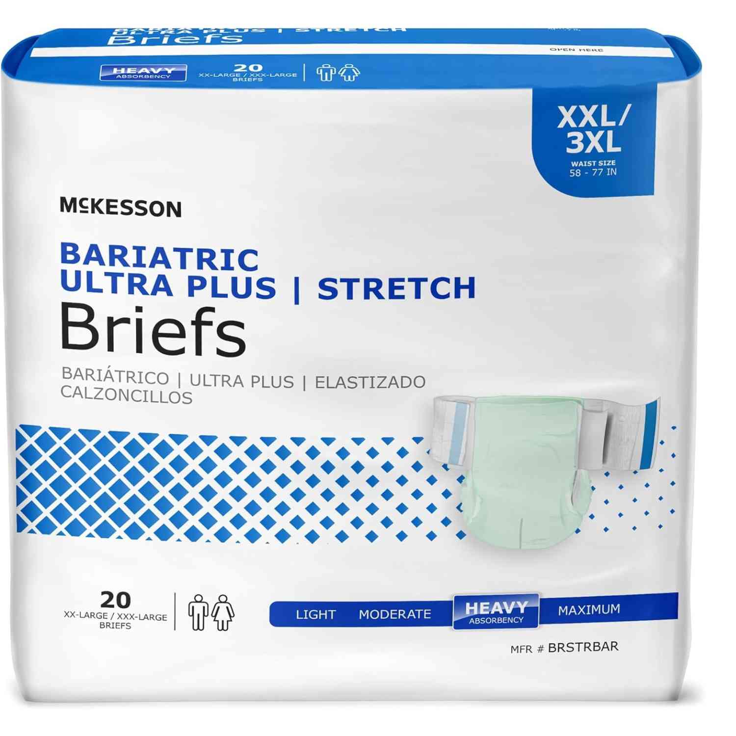McKesson Bariatric Ultra Plus Stretch Briefs